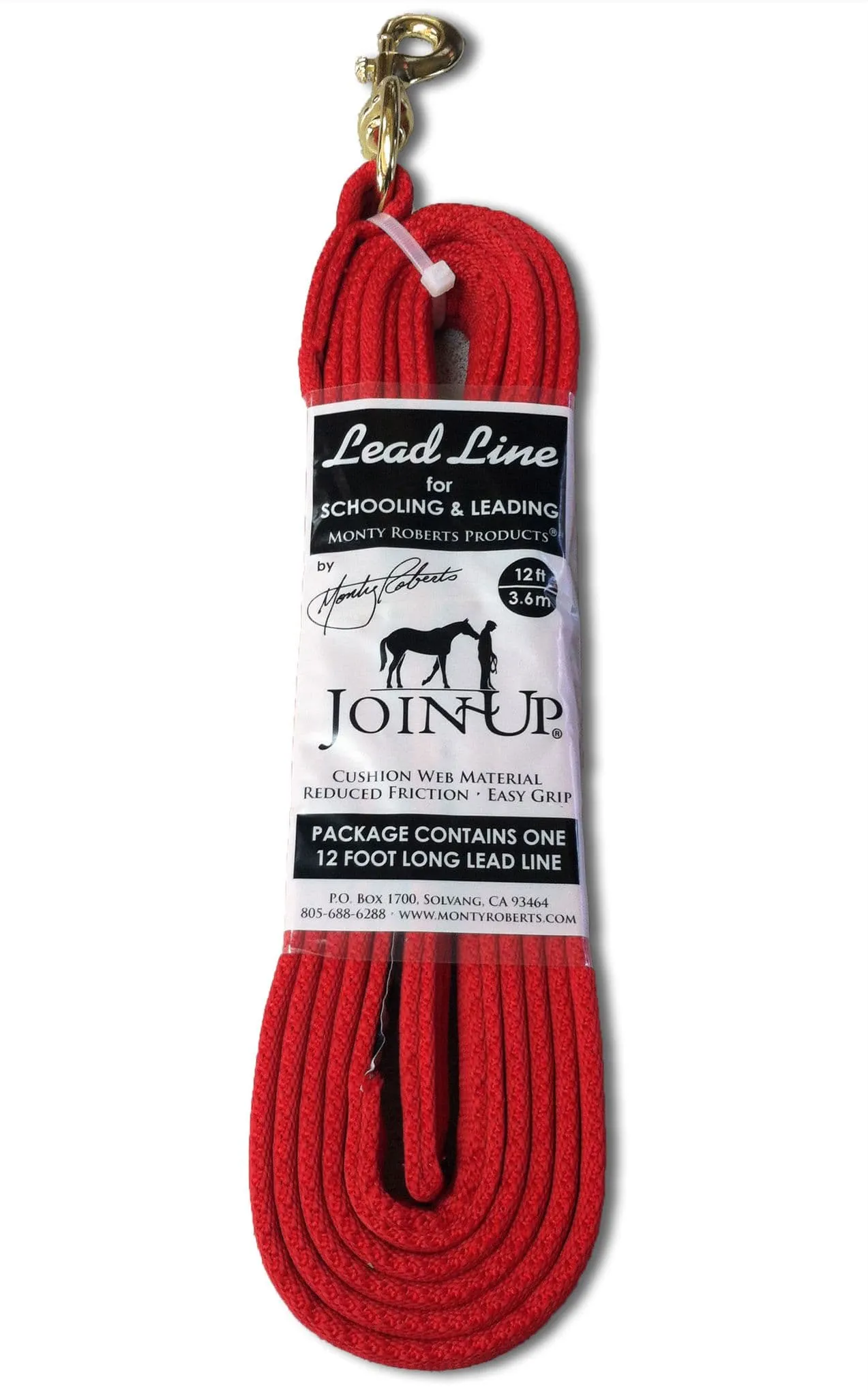 Monty Roberts Lead Line — 12ft (Red)
